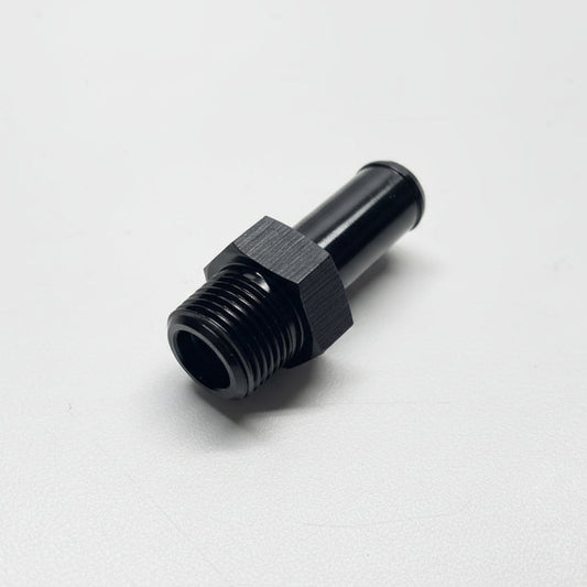 Aluminum Adapter Fitting - 3/8"NPT to 0.50"OD Barb Anodized Black