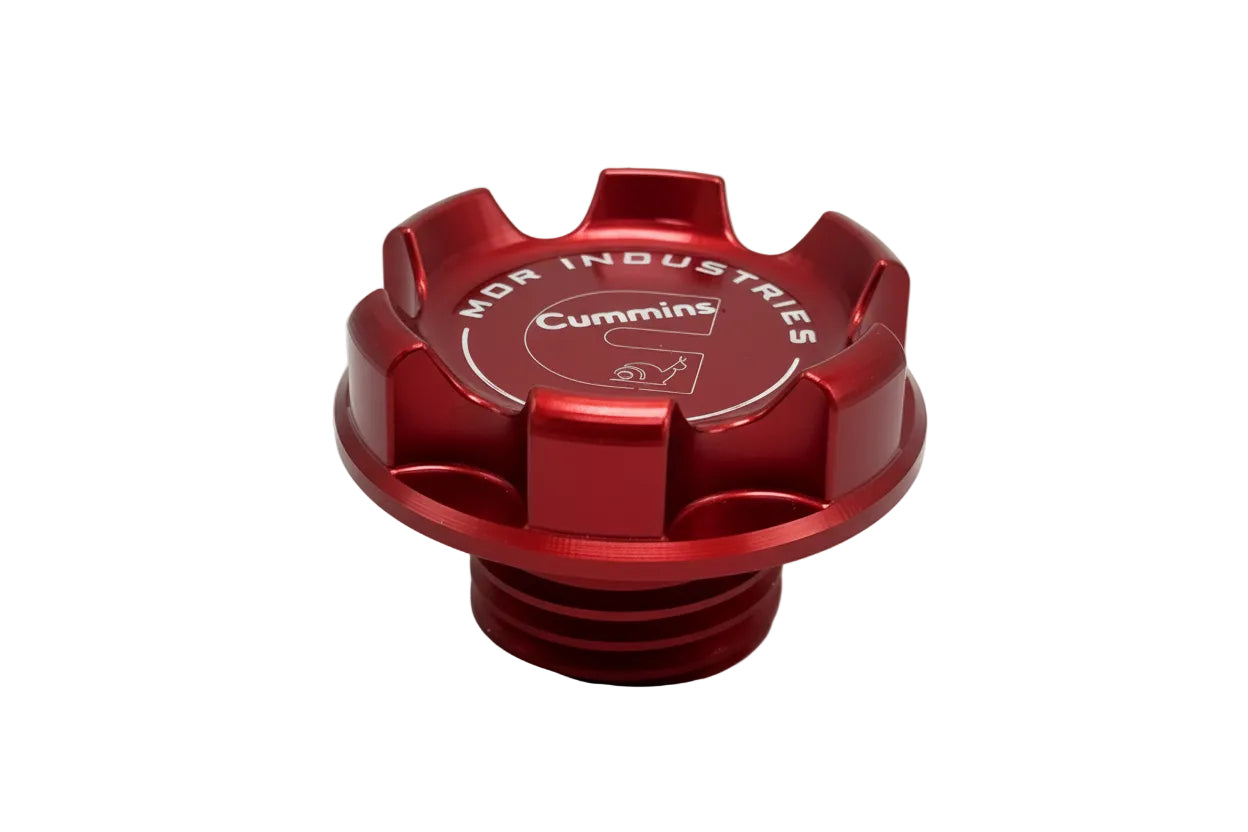 MDR Dodge Cummins 24V Billet Oil Cap Anodized Red