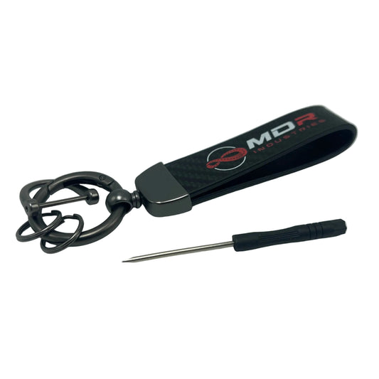 MDR Leather Carbon Fiber Style Key Chain