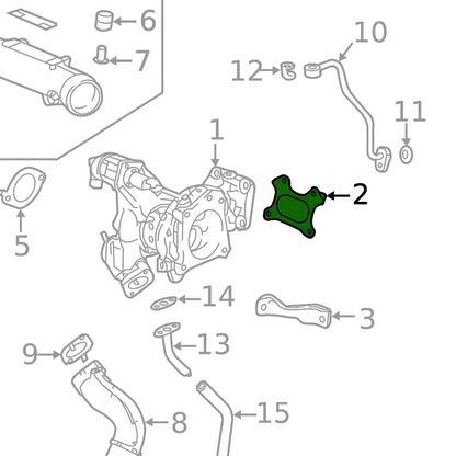 Honda OEM Turbocharger Turbine Inlet Gasket (Honda PN 18233-RPY-G01)